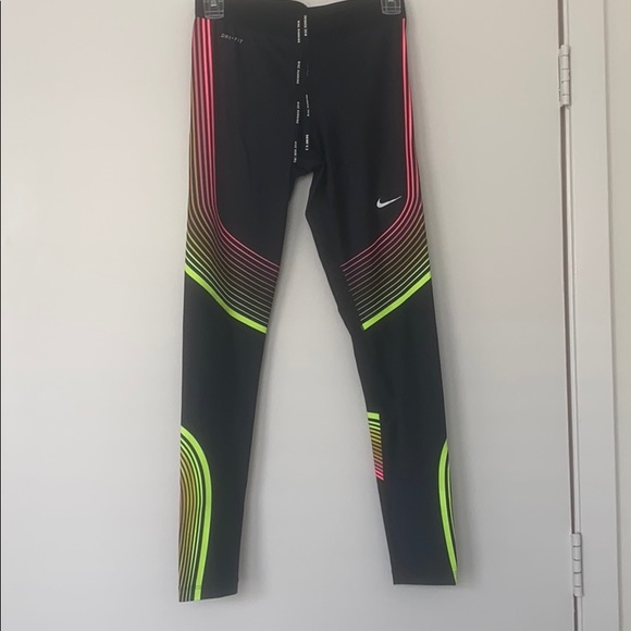 Nike Pants - NIKE Dri-Fit Neon Striped Leggings
